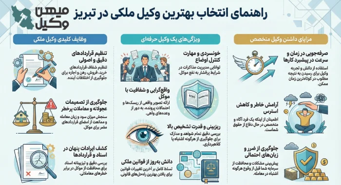 راهنمای انتخاب بهترین وکیل ملکی در تبریز