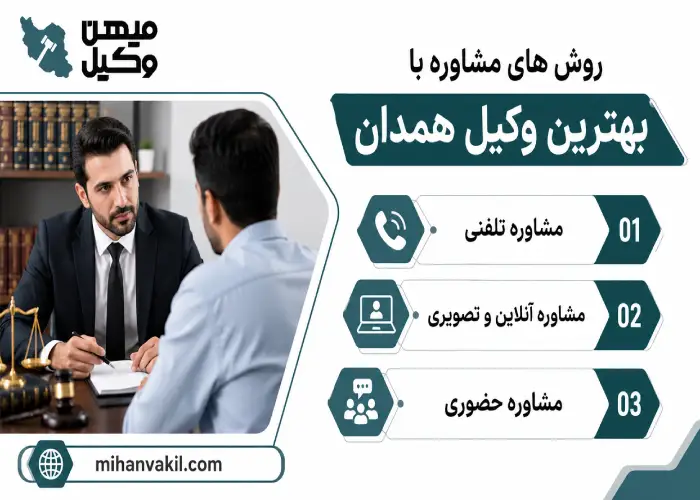روش های مشاوره با بهترین وکیل همدان