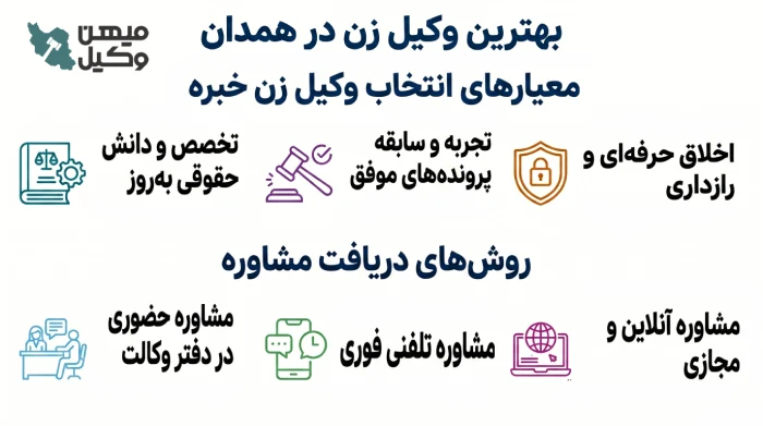 بهترین وکیل زن در همدان
