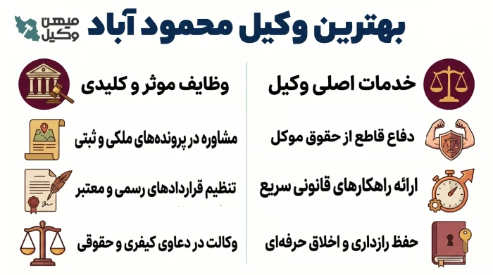 بهترین وکیل محمود آباد