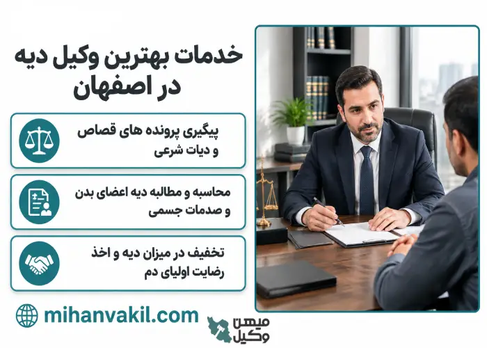 خدمات بهترین وکیل دیه در اصفهان