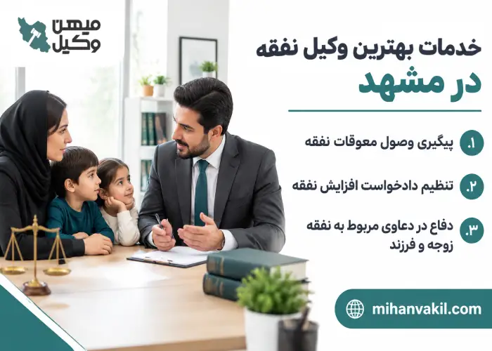 خدمات بهترین وکیل نفقه در مشهد