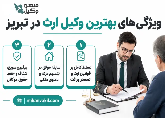 ویژگی های بهترین وکیل ارث در تبریز