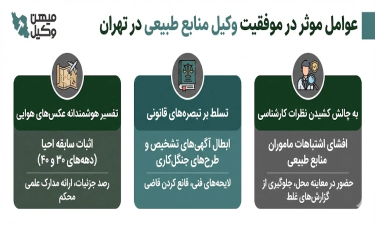 عوامل موثر در موفقیت وکیل منابع طبیعی در تهران
