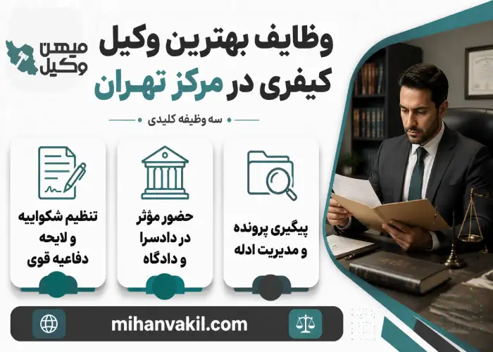 بهترین وکیل کیفری در مرکز تهران