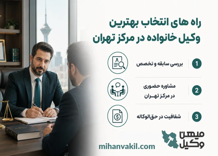 بهترین وکیل خانواده در مرکز تهران