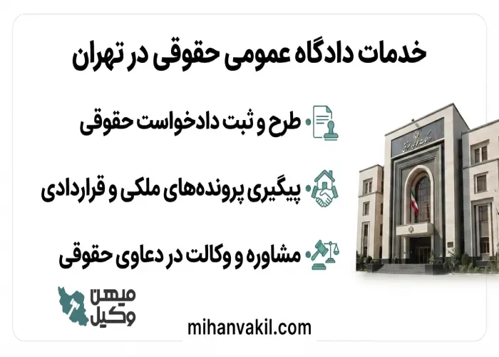 خدمات دادگاه عمومی حقوقی در تهران