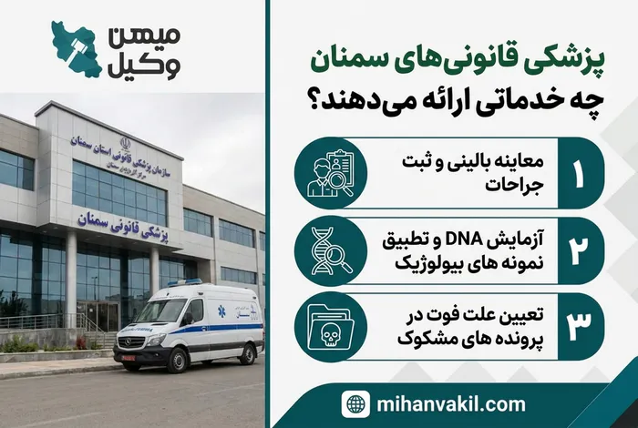 پزشکی قانونی های سمنان چه خدماتی ارائه می دهند؟